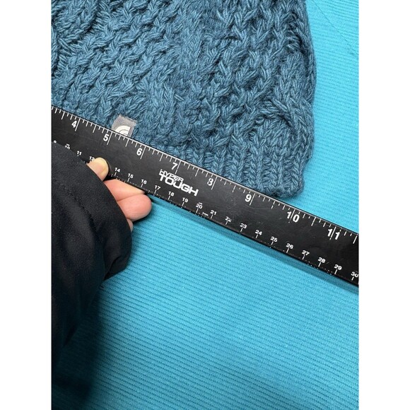 The North Face Cable Knit Beanie & Scarf Set Teal / Slate Blue Alpaca Wool main image 9